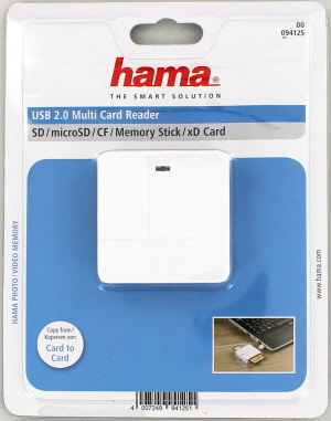 Hama Basic USB 2.0 Multi Card Reader, SD/microSD/CF/MS/xD, white