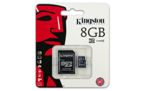 Kingston Micro SDHC 8 GB class 4 geheugenkaart 